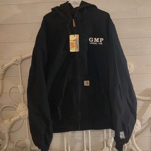 Carhartt 125th Anniversary Canvas Quilted Full Zip Work Jacket Size XL Black NWT